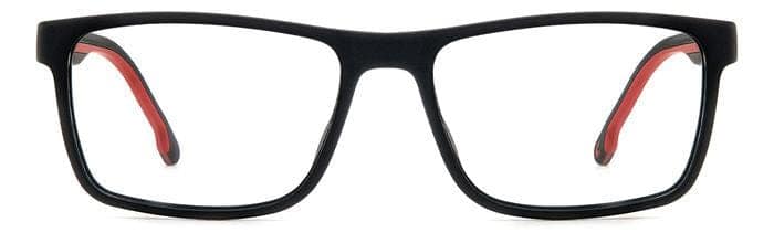Carrera 6641 Eyeglass Frames - Matte Black Crystal red Frame