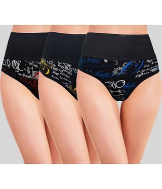 RC. ROYAL CLASS Pack of 3 Cotton Printed Women's Briefs ( Multi Color )