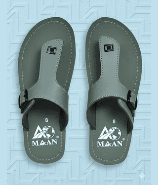 MAAN Grey Men's Thong Flip Flop