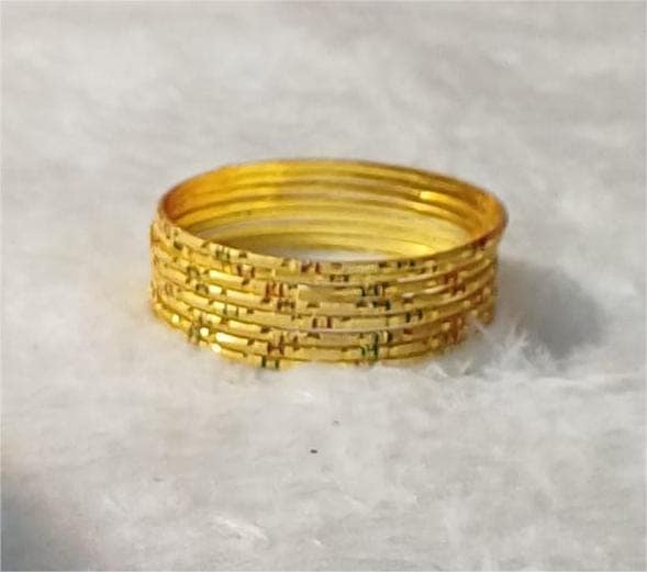 Gold Plated Multicolor Bangle Set of 8 view 4