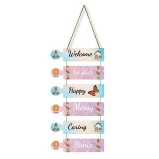 Wall Hangings for Home Decoration Items for Living Room Decor Welcome Home Wall Hanging for Home Office Decoration Handmade Craft Decorative Wall Art (WH2605)