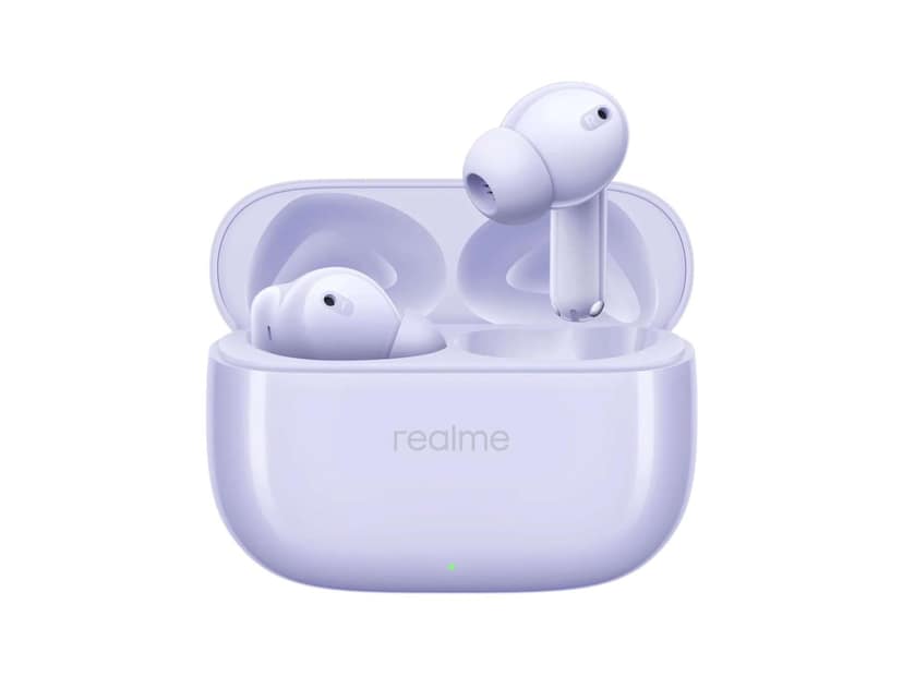 Realme TechLife Earbuds T310 Truly Wireless in Ear Earbuds with 46dB Hybrid ANC, 360 Spatial Audio, 12.4mm Dynamic Bass Driver, Upto 40Hrs Battery - Monet Purple