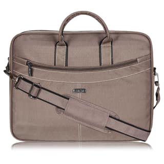 LOREM Tan Color Faux Leather 10L Laptop Messenger Bag For Men & Women BG14