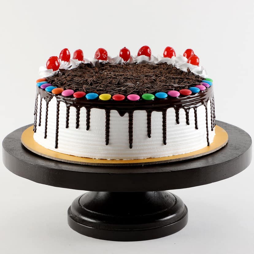 Yummy Black Forest Gems Cake Half Kg view 3