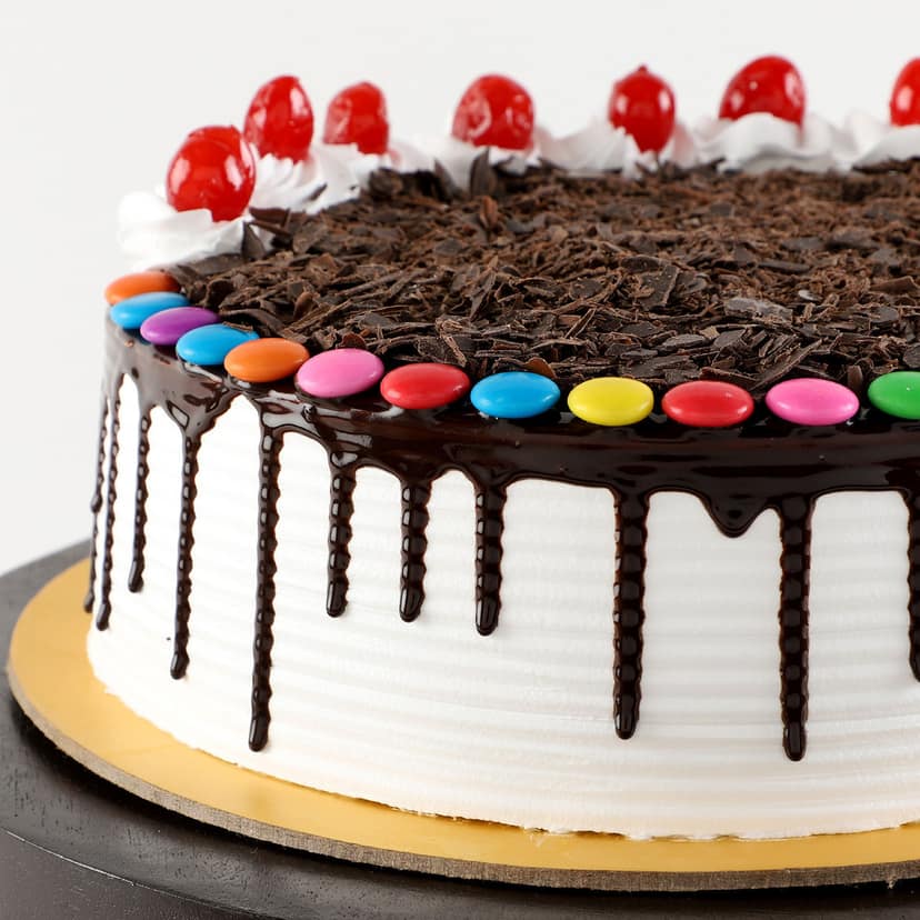 Yummy Black Forest Gems Cake Half Kg view 4