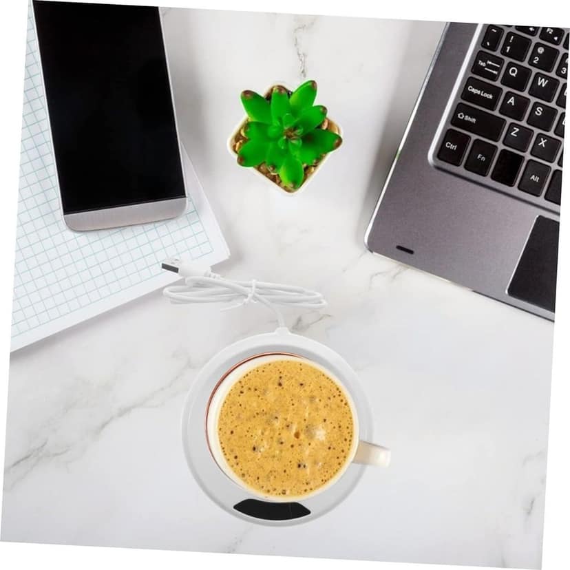 USB Warm Coaster Heated Coffee Mug Portable Office Desk Portable Cup, Heater Coffee Mug Warmer Electric Cup Warmer (1 Pc) view 7