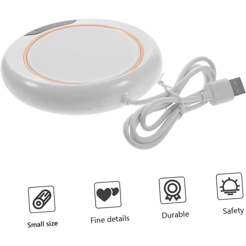 USB Warm Coaster Heated Coffee Mug Portable Office Desk Portable Cup, Heater Coffee Mug Warmer Electric Cup Warmer (1 Pc) view 8