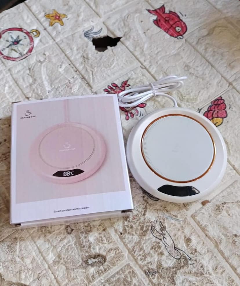 USB Warm Coaster Heated Coffee Mug Portable Office Desk Portable Cup, Heater Coffee Mug Warmer Electric Cup Warmer (1 Pc) view 9