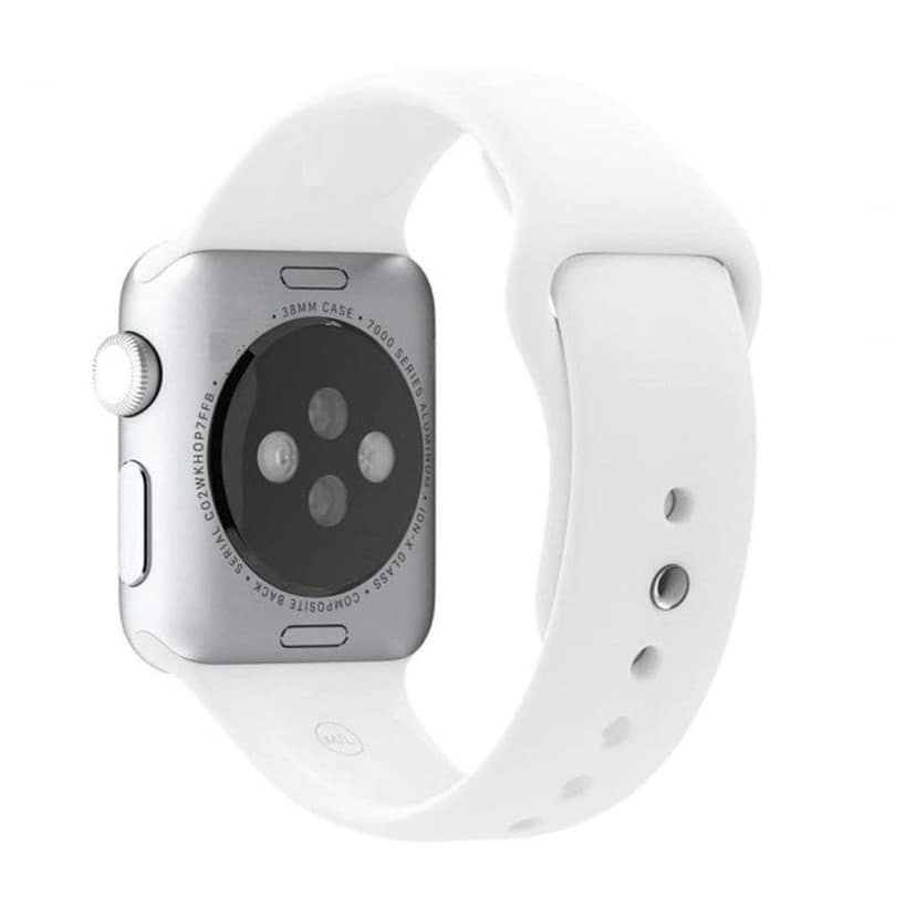 Exelent Smart Watch Strap Compatible For Watch Straps 45mm 44mm 42mm, Soft Silicone Sports Wristband for iWatch Series 7/6/5/4/3/2/1/SE (Watch Not Included) (White) view 3