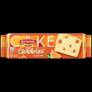 Britannia Gobbles Orange Bites Cake, 3X50 G Multipack
