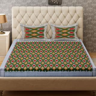 Bedsheet Double with Pillow Cover – Pochampally / Ikkat (MS-4XXMCKJG5TI)