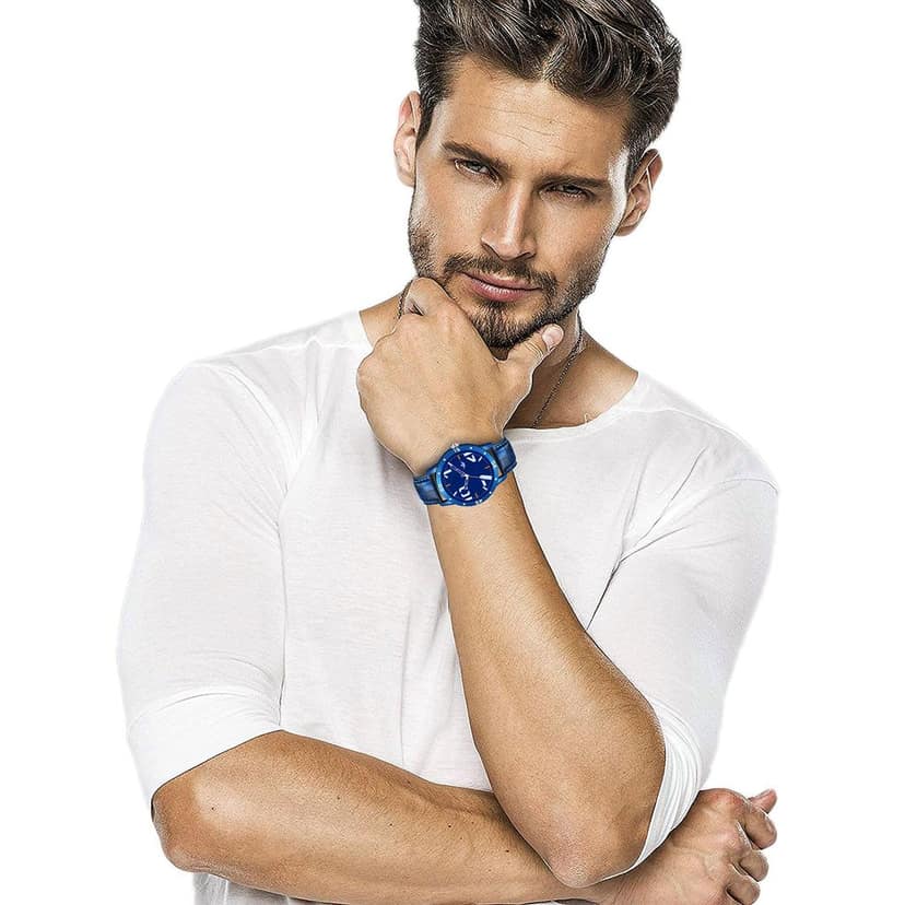 Blue Professional Look Analog Watch for Men LR59 view 5