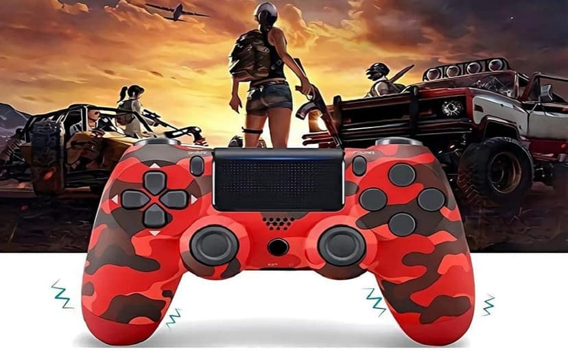 AUSHA Wireless Game Controller for PS4 & PC | Dual Vibration, Audio Jack, Anti-Slip Grip, Rechargeable Battery view 5