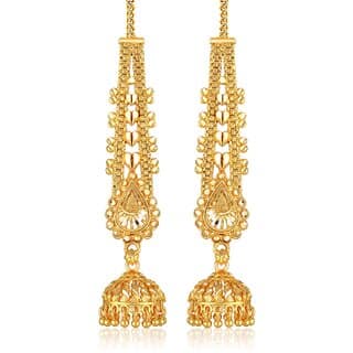 Vivastri Top Trending Alloy Gold Plated Jhumki Earrings for Women & Girls [VIVA2437ERG] view 2