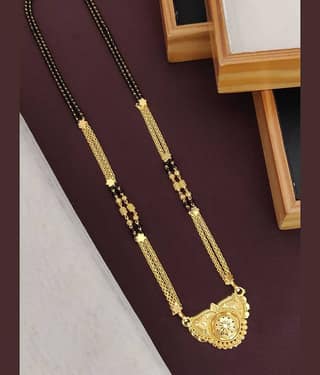 Shivay Fashion Golden Mangalsutra ( Pack of 1 )
