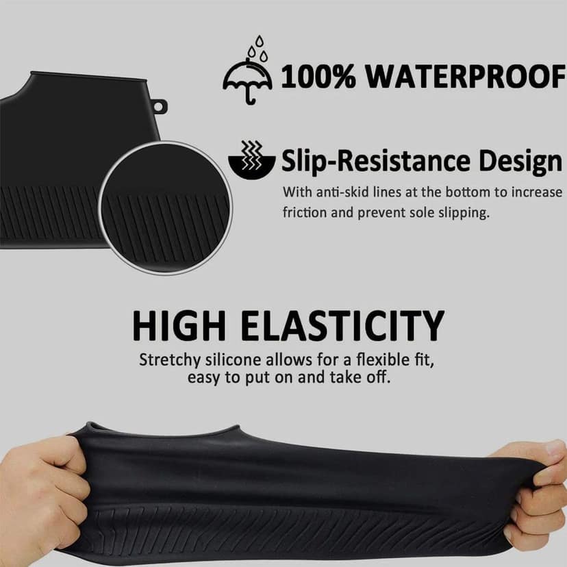 Non-Slip Waterproof Silicone Shoe Cover, Large view 7