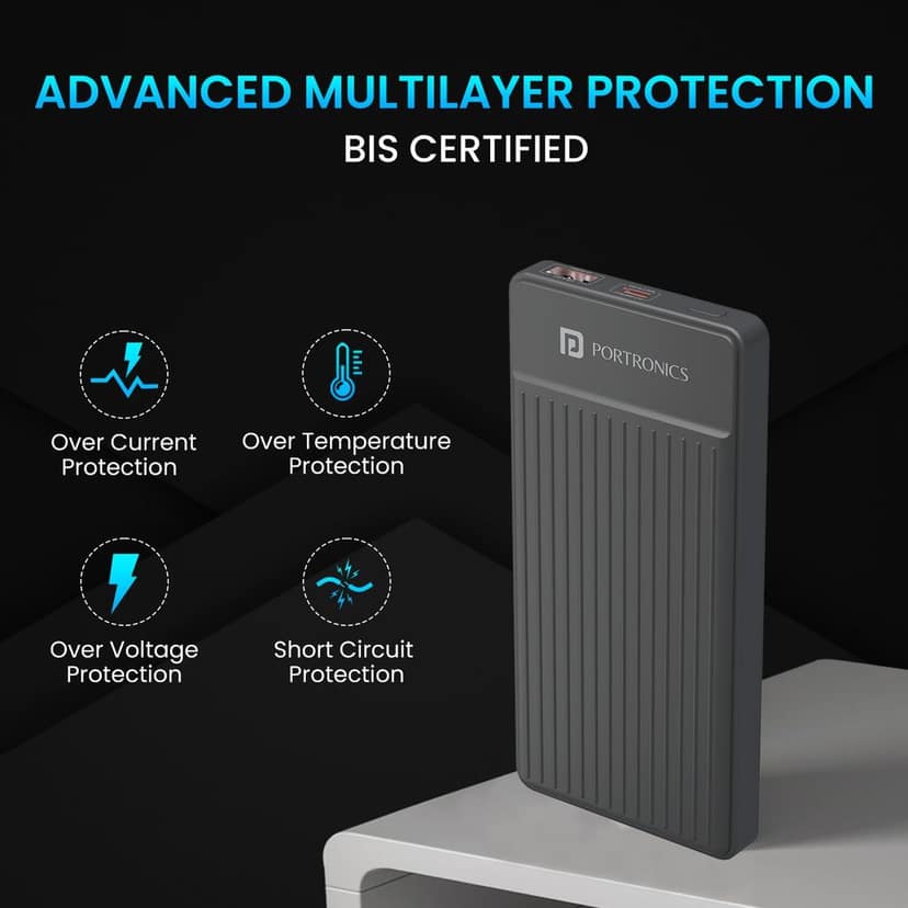 Portronics Luxcell B 10K 10000 mAh power bank view 5