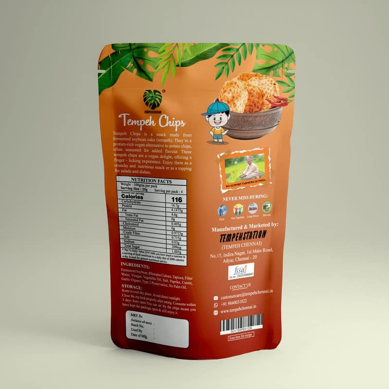 Peri-Peri Tempeh Chips | 100g view 2