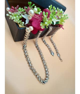 JIPPA Silver Plated Chain ( Set of 1 )