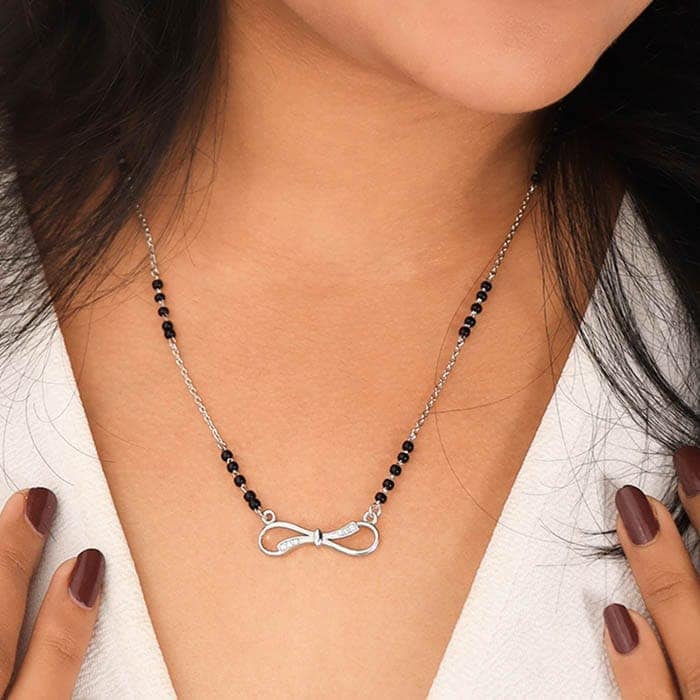 Silver Novel Infinity Mangalsutra view 2