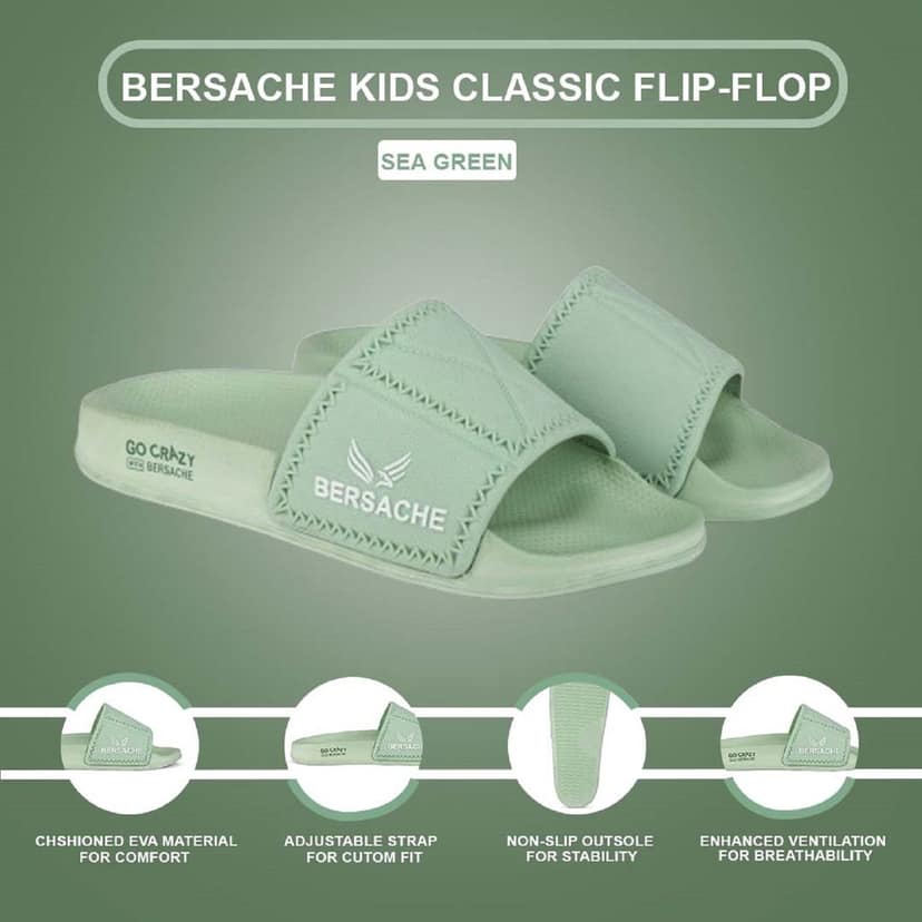 Bersache Extra Soft Classic Casual Regular wear with Ultra Soft & Flexibility Technology Flip-Flop for Boy's & Girl'S view 2