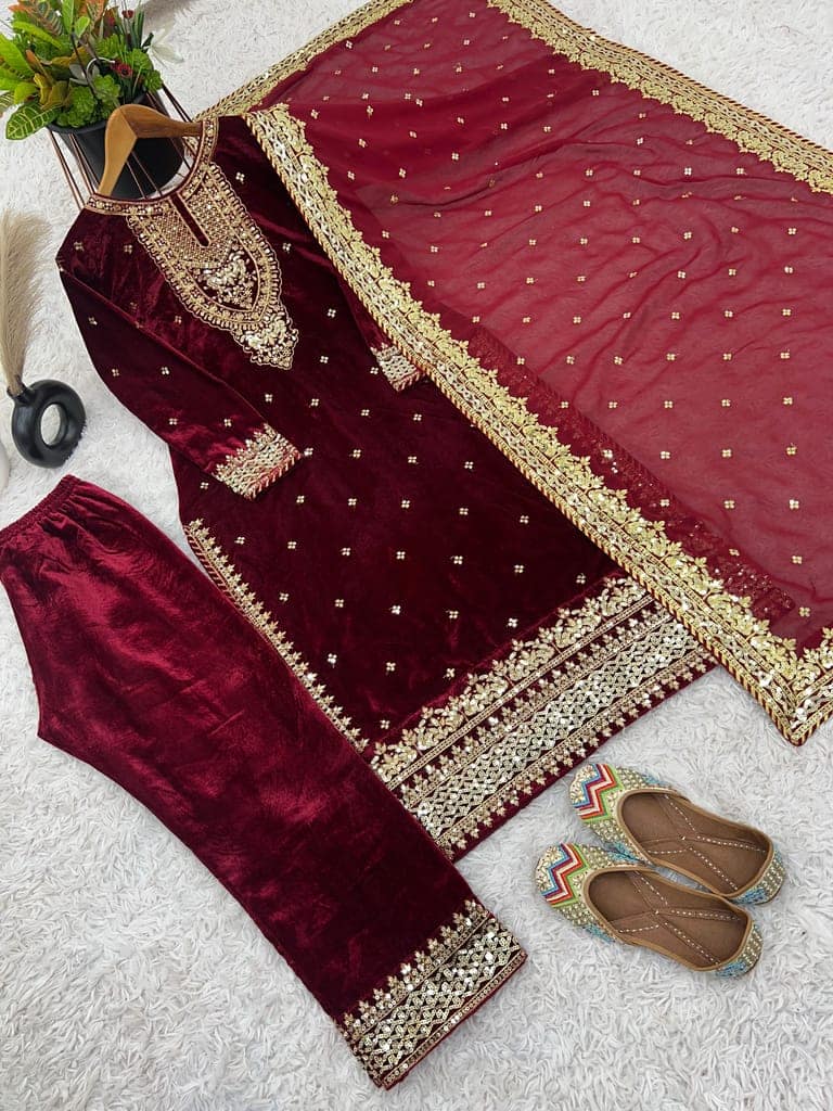 Ready to wear indian salwar kameez Dupatta for women anarkali designer pakistani dresses Festival 3 piece view 5