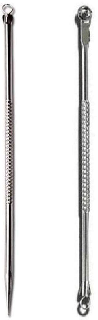 Glamezone Stainless Steel Blackhead Remover Needle Round & Pointed Tip (Pack Of 2)