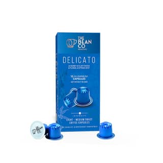 The Bean Co Roasters Delicato Aluminium Coffee Capsules | Intensity 7 | Smooth & Delicate | Light to Medium Roast | 100% Premium Arabica