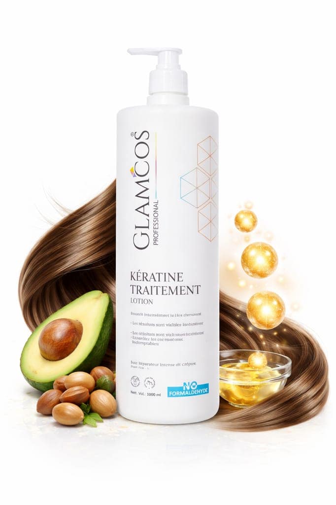 Glamcos Professional Keratin Treatment Lotion | Salon Professional Hair Smoothening Treatment | Deep Nourishing & Repair | Controls Frizzy, Dry & Unmanageable Hair | No Formaldehyde | 1000ml view 2