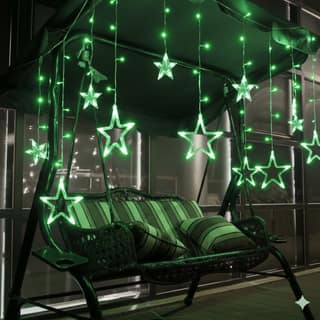 GLOWSERIE Multi-Star Hanging LED Light Set for Room, Garden, Balcony, and Shop Decoration