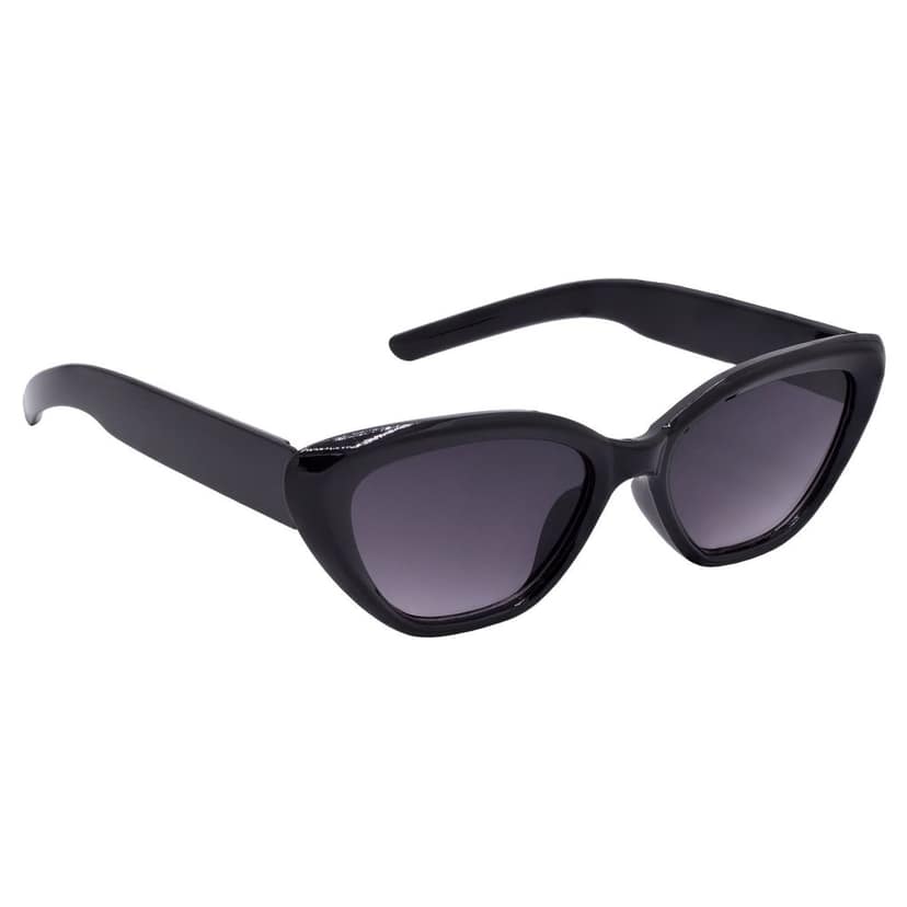 Black Frame Grey Lens Cat-eye Sunglasses for Women & Girls Classic Appeal - HRS592-BK-GRY view 2