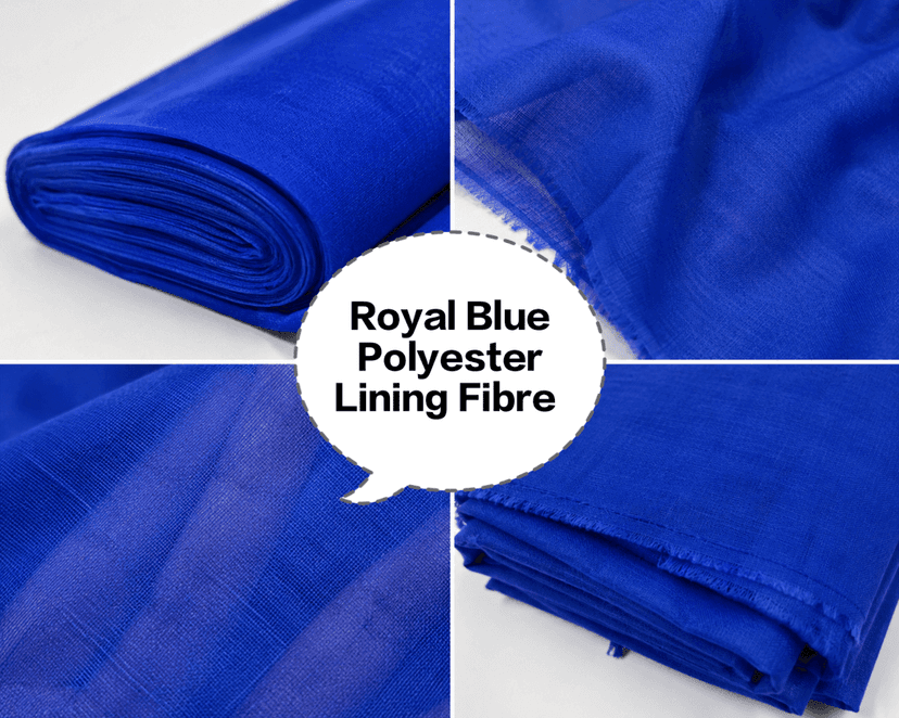 Royal Blue Polyester Lining Fibre (Bada Panna), Royal Blue Polyester Lining Fabric (Bada Panna), Royal Blue Polyester Lining Cloth (Bada Panna), Royal Blue Polyester Lining Material (Bada Panna), Royal Blue Synthetic Lining Fabric (Bada Panna) view 2