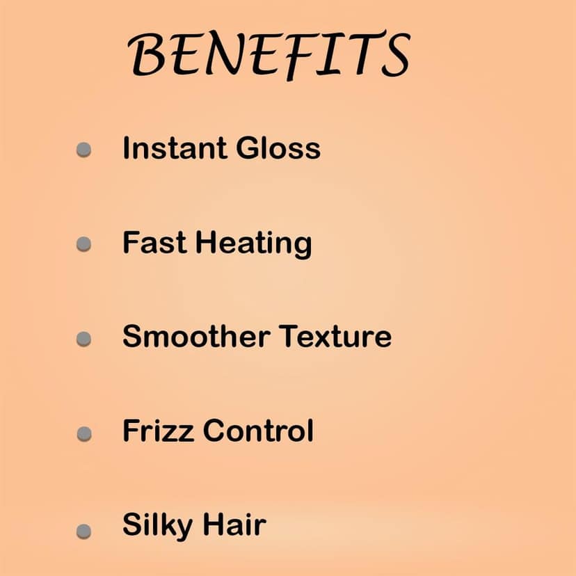 KTEIN Hair Straightener Brush - Anti-Scalding, Fast Heating, Adjustable Temperature, 360° Rotatable Cable, Shock Proof, 220/240V view 2