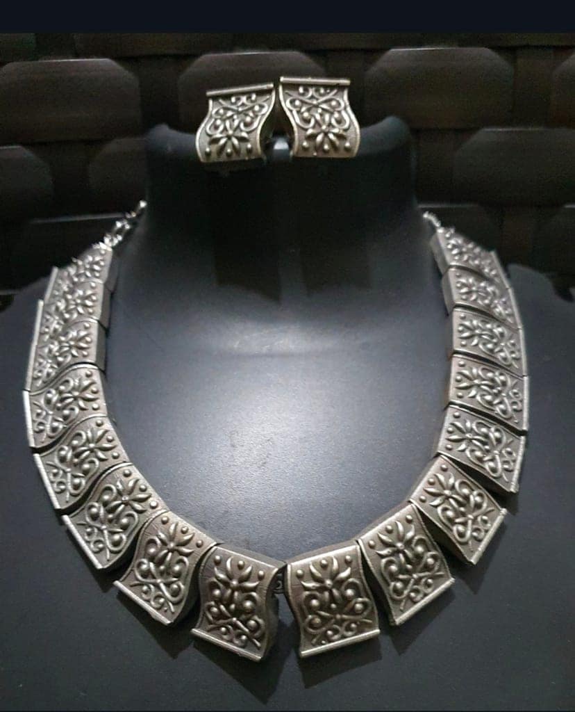 German Silver Antique Finished Jewelry Set