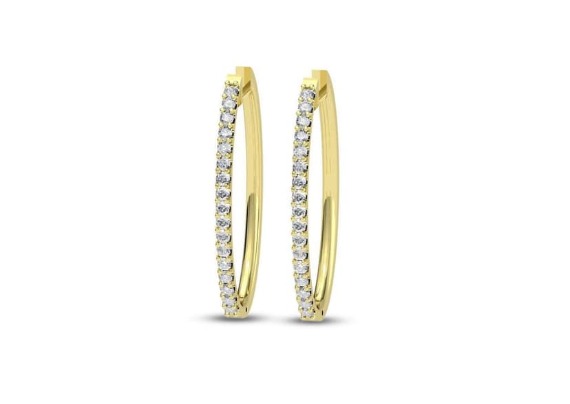A Fine Line Hoop Earrings view 2