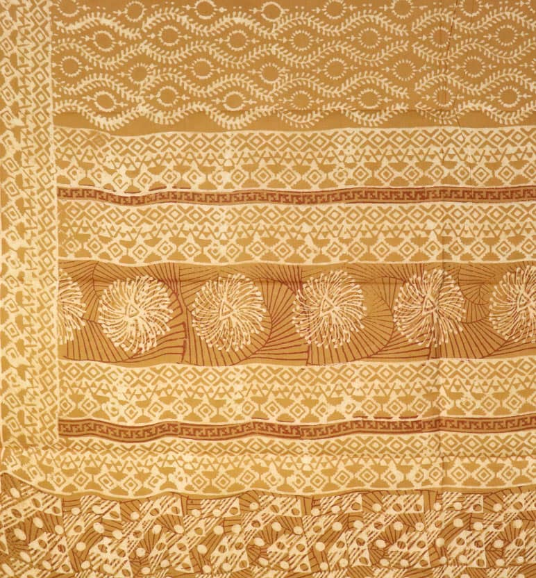 Handcrafted Dabu Print Cotton Dress Material – 3 Piece Set view 5