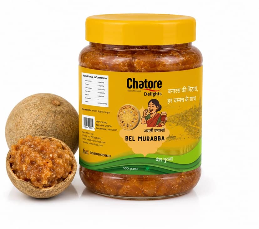 Banarasi Bel Murabba (250g) | Authentic Homemade Wood Apple Preserve | Traditional Banaras Recipe | Sweet, Nutritious & Delicious view 2