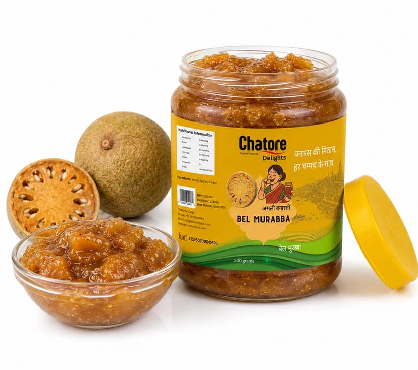 Banarasi Bel Murabba (250g) | Authentic Homemade Wood Apple Preserve | Traditional Banaras Recipe | Sweet, Nutritious & Delicious view 3