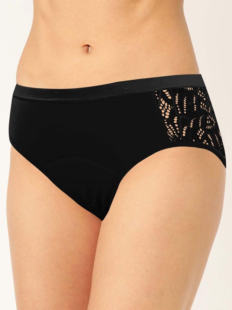 Women Hipster Lenzing Modal Lace Period Underwear