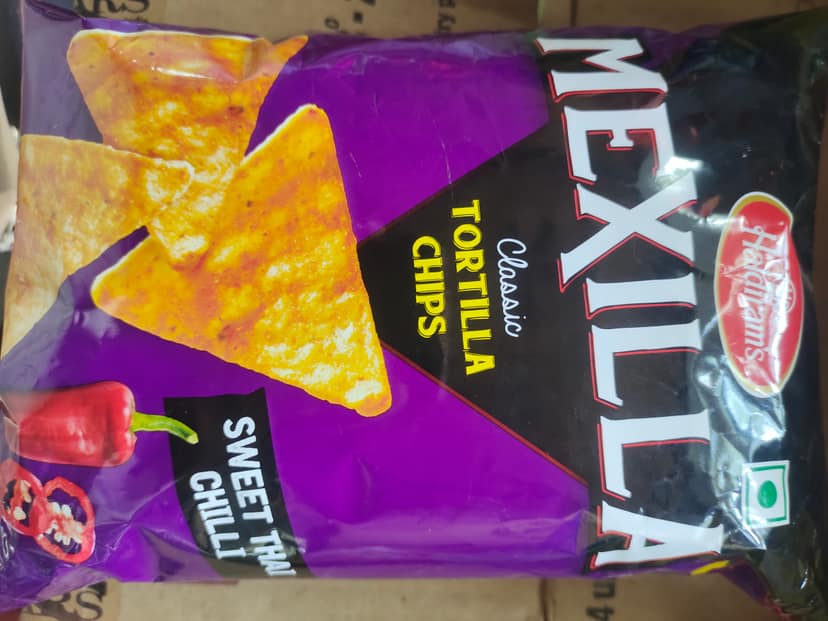 Haldirams mexilla tortilla chips sweet Thai chilli