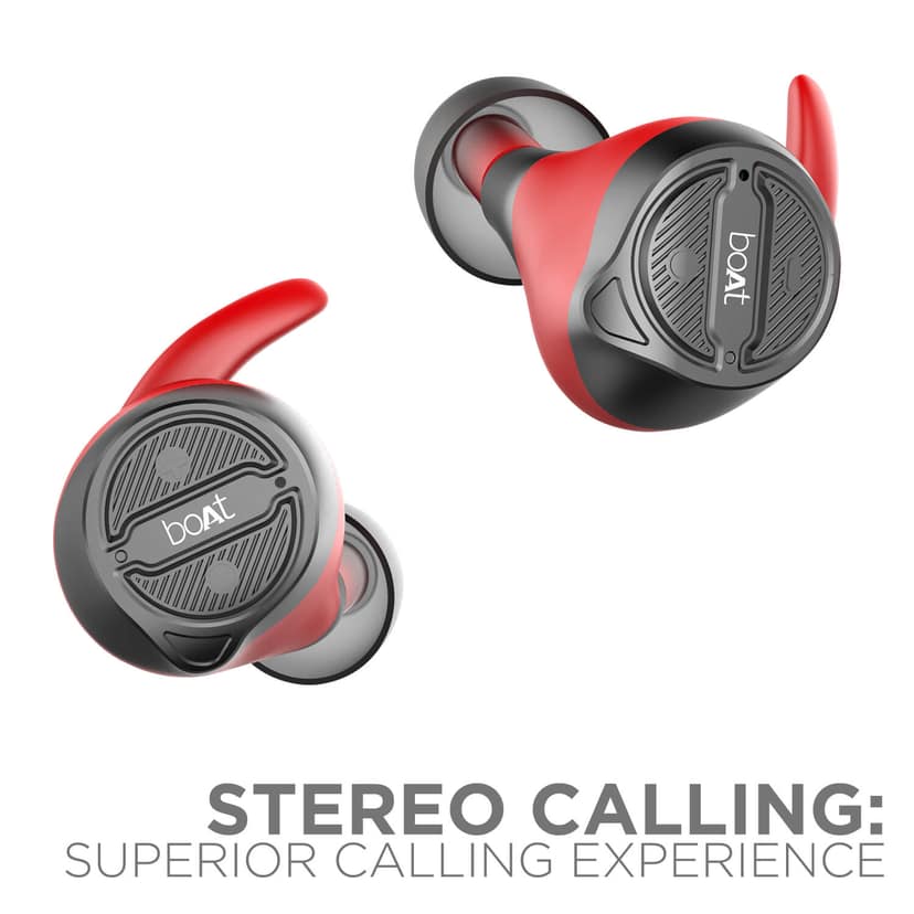 boAt Airdopes 491 | Wireless Earbuds with 6mm Drivers, 50 Hours Playback, Bluetooth v5.0, 1800mAh battery Red view 4
