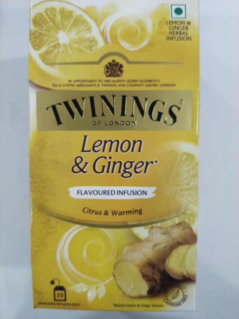 twinings Lemon & ginger Flavoured infusion 25teabags x 2g