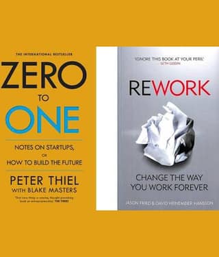 Zero To One, Rework (Paperback, PETER THEIL, jason fried)