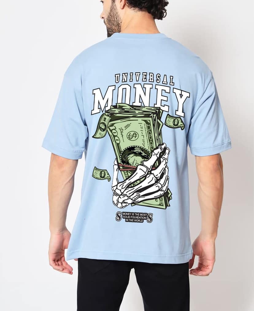 SCOTT FINCHER Men's Money The Most Solid Foundation T-Shirt : AA(ARN)LBLUE_220