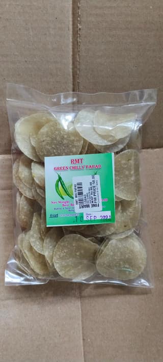 Green chilli papad
