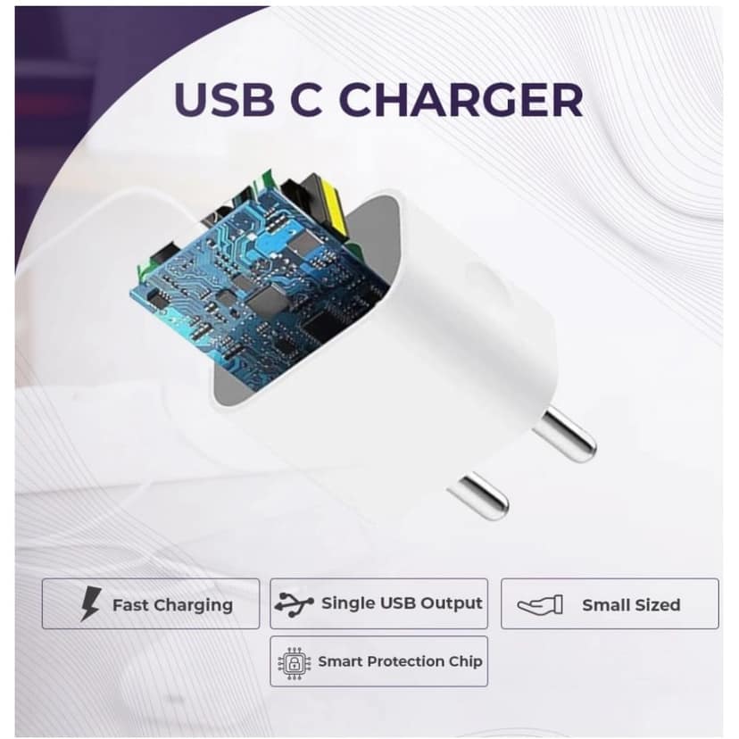 Generic VOXEL 65 Watt Usb Fast Charger AB Plastic (White) view 3