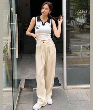 kotty Women Rayon Blend Casual Trousers ( Beige )