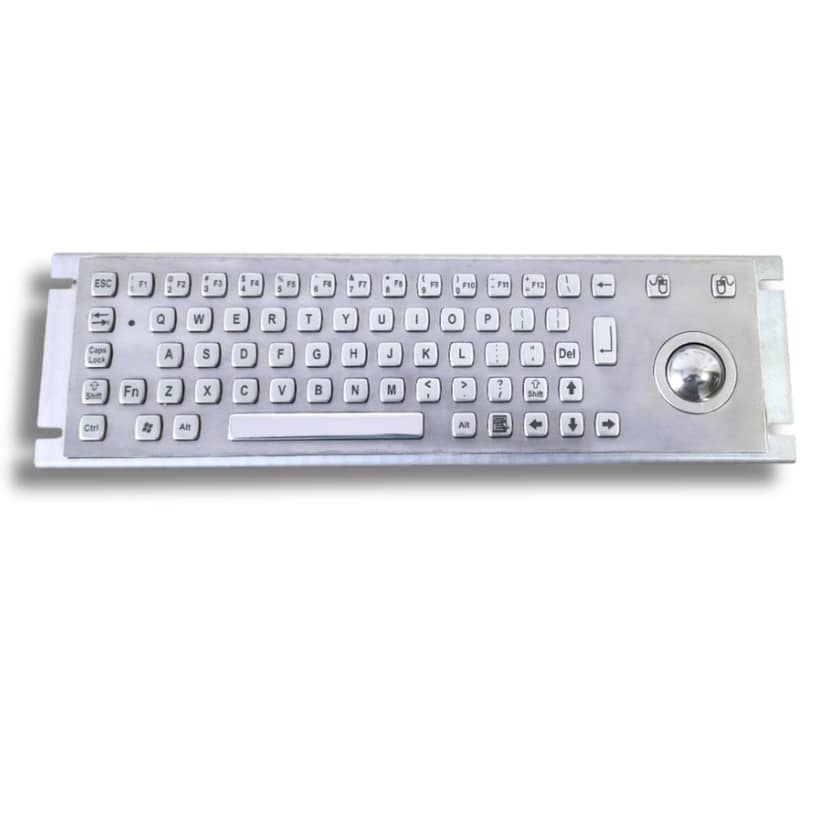 Stainless Steel Metal Keyboard with Trackball | IP65 Rated