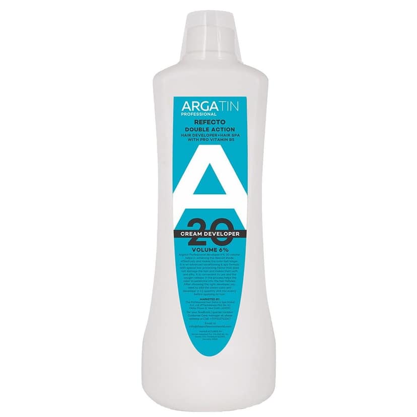 Professional Naturalis & Refecto Hair Color Developer 20 Volume 6% - 1000ml | Cream Developer for Hair Colour
