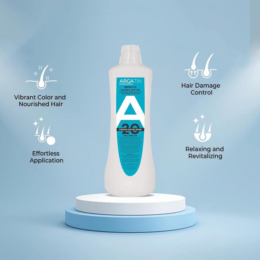 Professional Naturalis & Refecto Hair Color Developer 20 Volume 6% - 1000ml | Cream Developer for Hair Colour view 6
